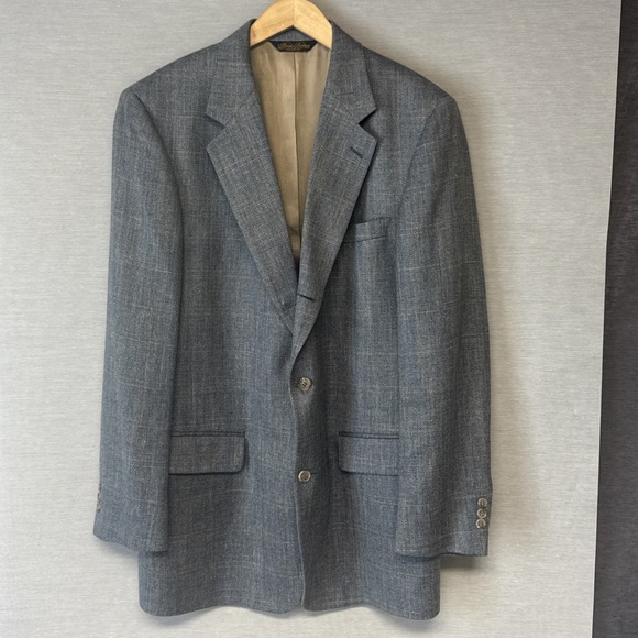 Brooks Brothers Other - Brooks Brothers Blue Windowpane Sport Coat Jacket 41 Long (Factory Second)